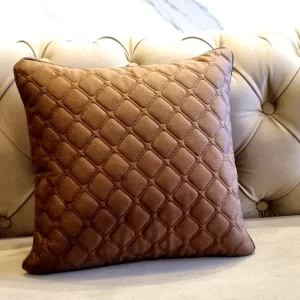 Brown Velvet Mesh Cushion Cover | Beautifymyspace