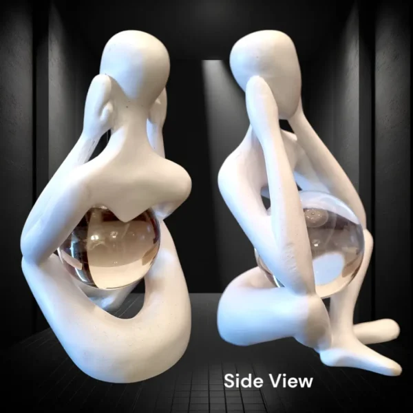 Man Sculpture with glass ball_2