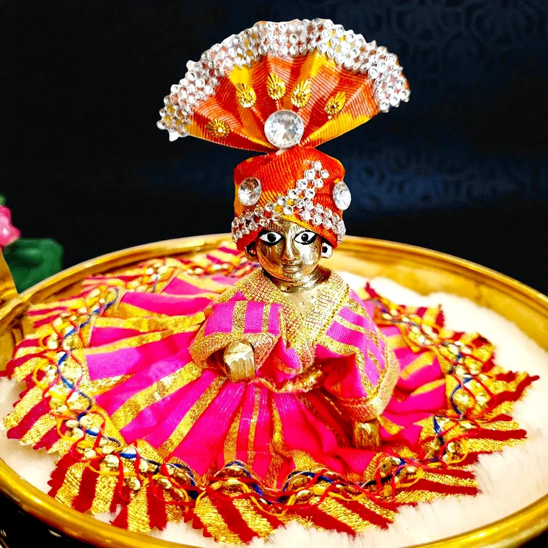 Laddu Gopal with Pink Dress